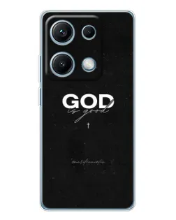 Чехол для Xiaomi Redmi Note 14S с картинкой «GOD — Бог над всем»