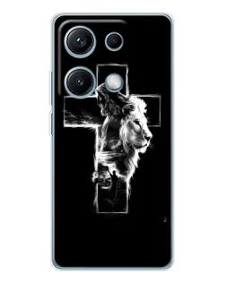 Чохол для Xiaomi Redmi Note 14S з картинкою «Сяючий хрест Jesus»