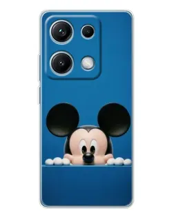 Чехол для Xiaomi Redmi Note 14S с картинкой «Микки выглядывает»