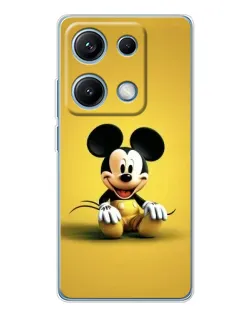 Чехол для Xiaomi Redmi Note 14S с картинкой «Микки на желтом»