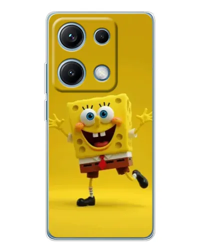 Чехол для Xiaomi Redmi Note 14S с картинкой «Позитивный Губка Боб»