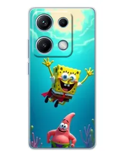 Чохол для Xiaomi Redmi Note 14S з картинкою «Спанч Боб під водою»