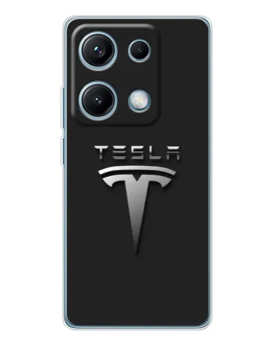 Чехол для Xiaomi Redmi Note 14S с картинкой «Стальной логотип Tesla» Чехол для Xiaomi Redmi Note 14S с картинкой «Стальной логотип Tesla»