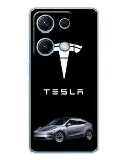 Чехол для Xiaomi Redmi Note 14S с картинкой «Tesla Model Y»