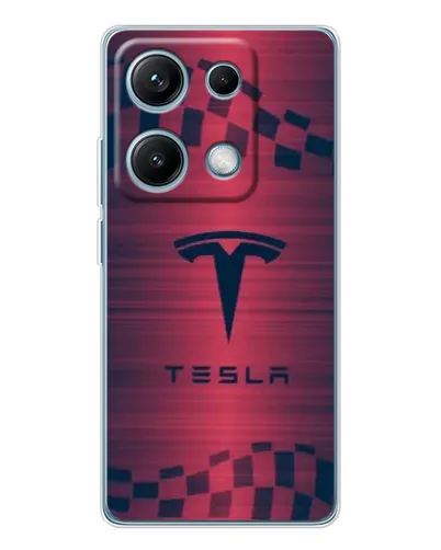 Чехол для Xiaomi Redmi Note 14S с картинкой «Тесла красный карбон» Чехол для Xiaomi Redmi Note 14S с картинкой «Тесла красный карбон»