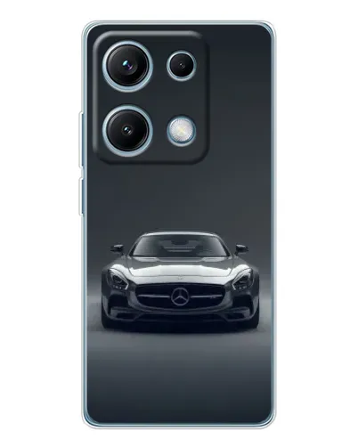 Чехол для Xiaomi Redmi Note 14S с картинкой «Mercedes на черном»