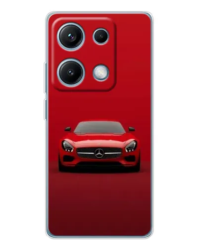 Чехол для Xiaomi Redmi Note 14S с картинкой «Красный Mercedes AMG»