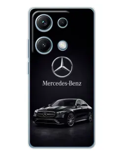 Чехол для Xiaomi Redmi Note 14S с картинкой «Mercedes — решетка радиатора»