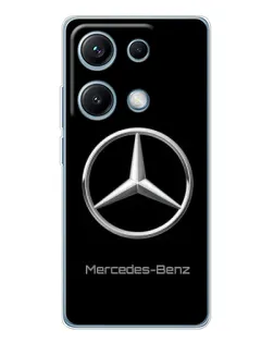 Чехол для Xiaomi Redmi Note 14S с картинкой «Mercedes Silver Logo»