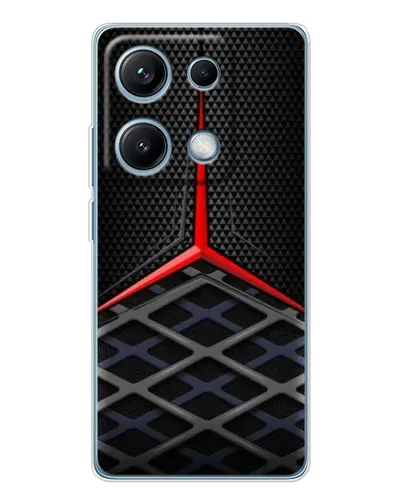 Чехол для Xiaomi Redmi Note 14S с картинкой «Mercedes Carbon Grid»