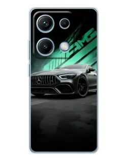 Чехол для Xiaomi Redmi Note 14S с картинкой «Темный Mercedes AMG»