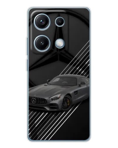 Чехол для Xiaomi Redmi Note 14S с картинкой «Mercedes AMG — графика»