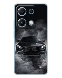 Чехол для Xiaomi Redmi Note 14S с картинкой «Mercedes в дыму»