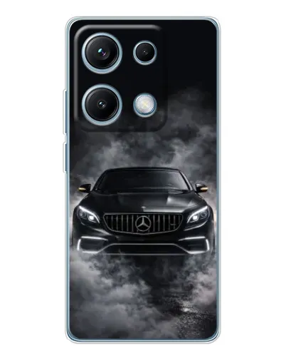 Чехол для Xiaomi Redmi Note 14S с картинкой «Mercedes в дыму»