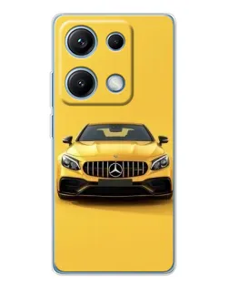 Чехол для Xiaomi Redmi Note 14S с картинкой «Желтый Mercedes GT»