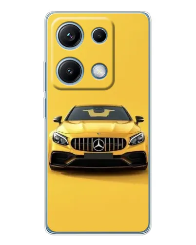 Чехол для Xiaomi Redmi Note 14S с картинкой «Желтый Mercedes GT»