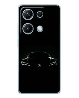 Чохол для Xiaomi Redmi Note 14S з картинкою «Mercedes — силует авто»