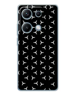 Чохол для Xiaomi Redmi Note 14S з картинкою «Mercedes паттерн зірок»
