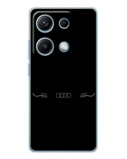 Чехол для Xiaomi Redmi Note 14S с картинкой «Audi — световой подпись»