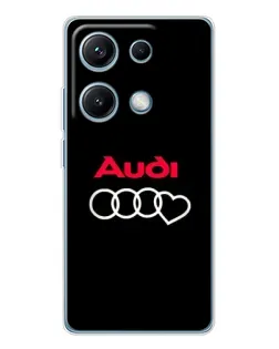 Чехол для Xiaomi Redmi Note 14S с картинкой «Логотип Audi Heart»