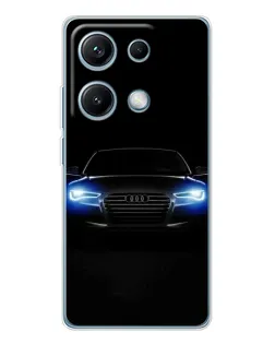 Чехол для Xiaomi Redmi Note 14S с картинкой «Audi в неоне»