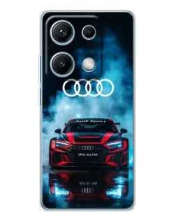Чехол для Xiaomi Redmi Note 14S с картинкой «Audi Sport — неон»