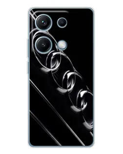 Чехол для Xiaomi Redmi Note 14S с картинкой «Audi — абстрактные кольца»