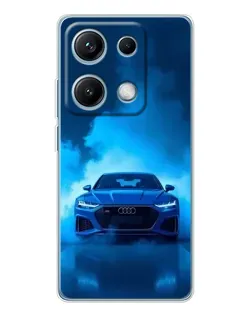 Чехол для Xiaomi Redmi Note 14S с картинкой «Audi — голубая энергия»