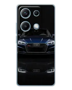 Чехол для Xiaomi Redmi Note 14S с картинкой «Audi — ночное отражение»