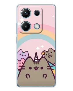 Чехол для Xiaomi Redmi Note 14S с картинкой «Единорог Pusheen»