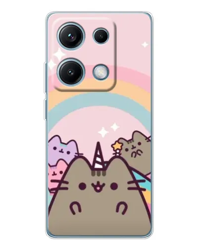 Чехол для Xiaomi Redmi Note 14S с картинкой «Единорог Pusheen»
