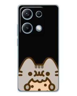 Чехол для Xiaomi Redmi Note 14S с картинкой «Пушин на черном»