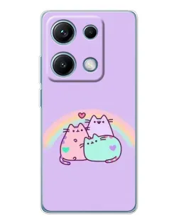 Чехол для Xiaomi Redmi Note 14S с картинкой «Радужные Пушины»