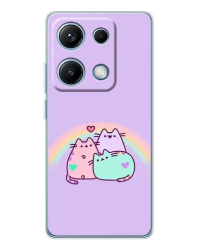 Чехол для Xiaomi Redmi Note 14S с картинкой «Радужные Пушины»