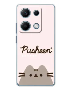 Чехол для Xiaomi Redmi Note 14S с картинкой «Pusheen логотип»