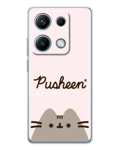Чехол для Xiaomi Redmi Note 14S с картинкой «Pusheen логотип»