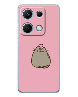 Чехол для Xiaomi Redmi Note 14S с картинкой «Pusheen сердце»