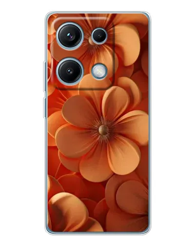 Чехол для Xiaomi Redmi Note 14S с картинкой «Оранжевый макро цветок»