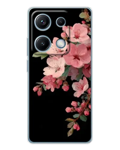 Чехол для Xiaomi Redmi Note 14S с картинкой «Розовая ветка сакуры»