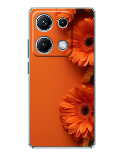 Чехол для Xiaomi Redmi Note 14S с картинкой «Оранжевые герберы»