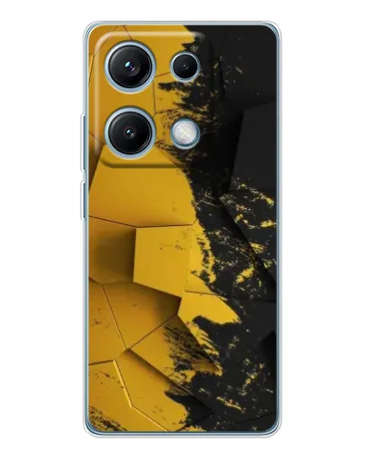 Чехол для Xiaomi Redmi Note 14S с картинкой «Золотые осколки геометрии»