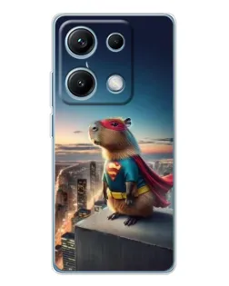 Чехол для Xiaomi Redmi Note 14S с картинкой «Капи-мен супергерой»