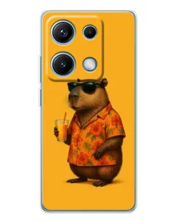 Чехол для Xiaomi Redmi Note 14S с картинкой «Капибара на отдыхе»