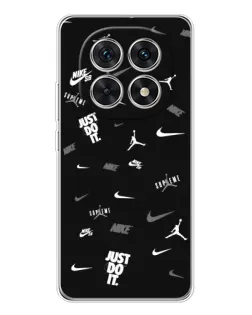 Чехол для Xiaomi Redmi Note 15 5G с картинкой «Nike Black Pattern»