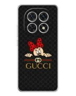 Чехол для Xiaomi Redmi Note 15 5G с картинкой «Минни Маус Gucci — черный»