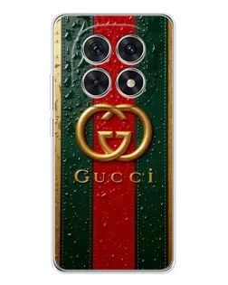 Чохол для Xiaomi Redmi Note 15 5G з картинкою «Gucci — фірмова смуга та золото»