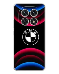Чехол для Xiaomi Redmi Note 15 5G с картинкой «Логотип BMW и неоновые дуги»