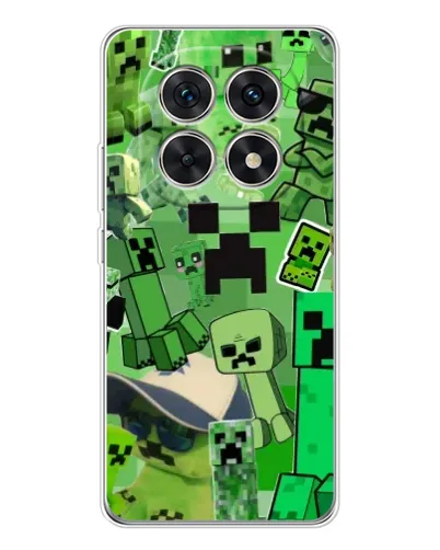 Чехол для Xiaomi Redmi Note 15 5G с картинкой «Криперы Minecraft»