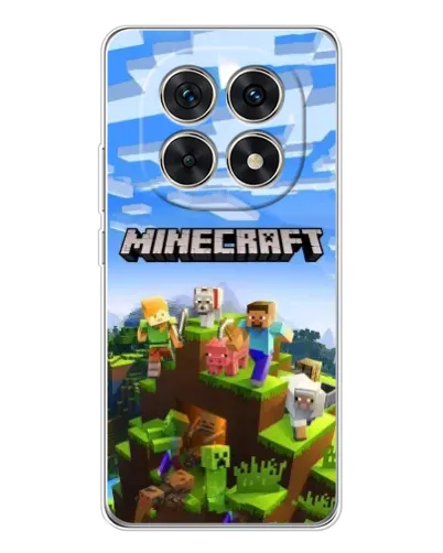 Чехол для Xiaomi Redmi Note 15 5G с картинкой «Minecraft классический мир»