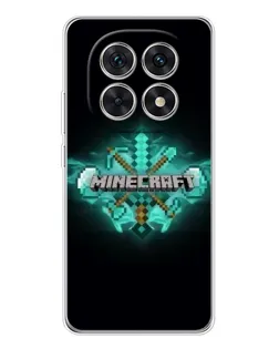 Чехол для Xiaomi Redmi Note 15 5G с картинкой «Minecraft Diamond лого»